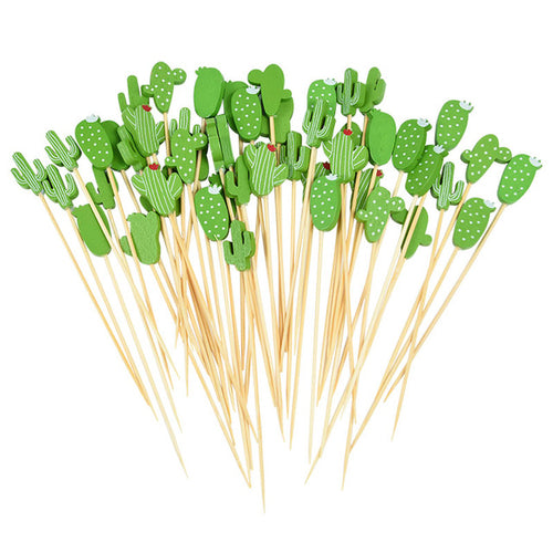 100pcs Flamingo Food Fruit Toothpick Cupcake Dessert Salad Cocktail