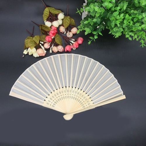 20/40 Pcs/lot Personalized Print Engraved Wedding Favor Silk Fan