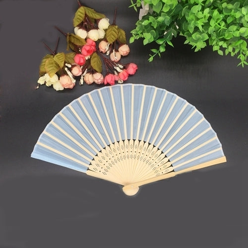 20/40 Pcs/lot Personalized Print Engraved Wedding Favor Silk Fan