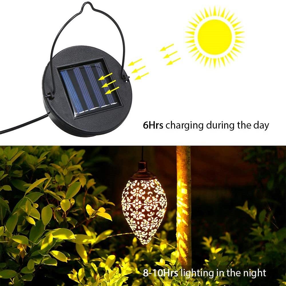 Solar Light LED Lantern Garland Waterproof Hanging Outdoor Fairy Light