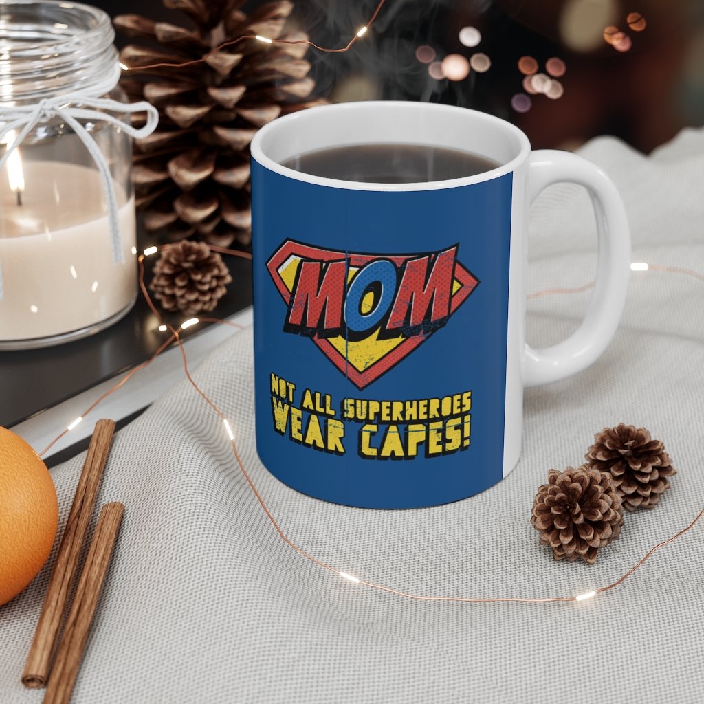 Mom Super Hero Theme Mug 11oz