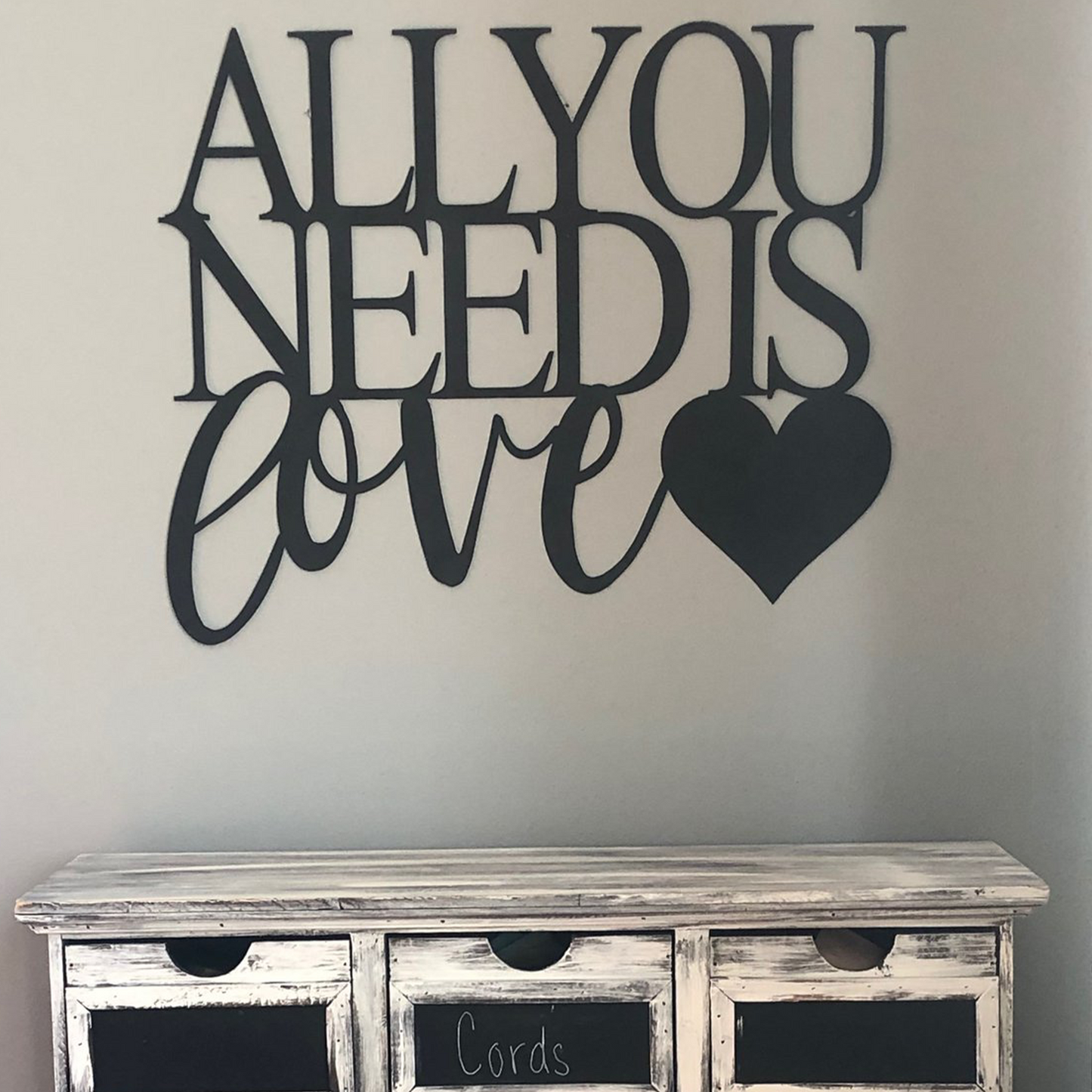 Metal Wall Art - All You Need Is Love