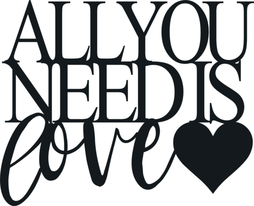 Metal Wall Art - All You Need Is Love