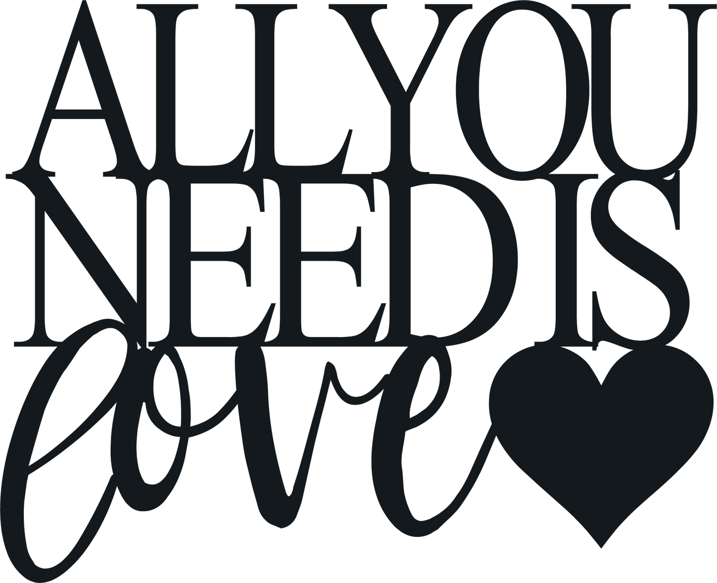 Metal Wall Art - All You Need Is Love