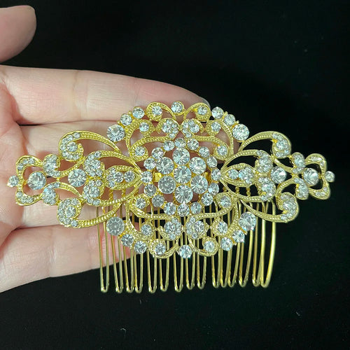 BLIJERY Trendy Bridal Hair Accessories Silver Color Rhinestone Crystal