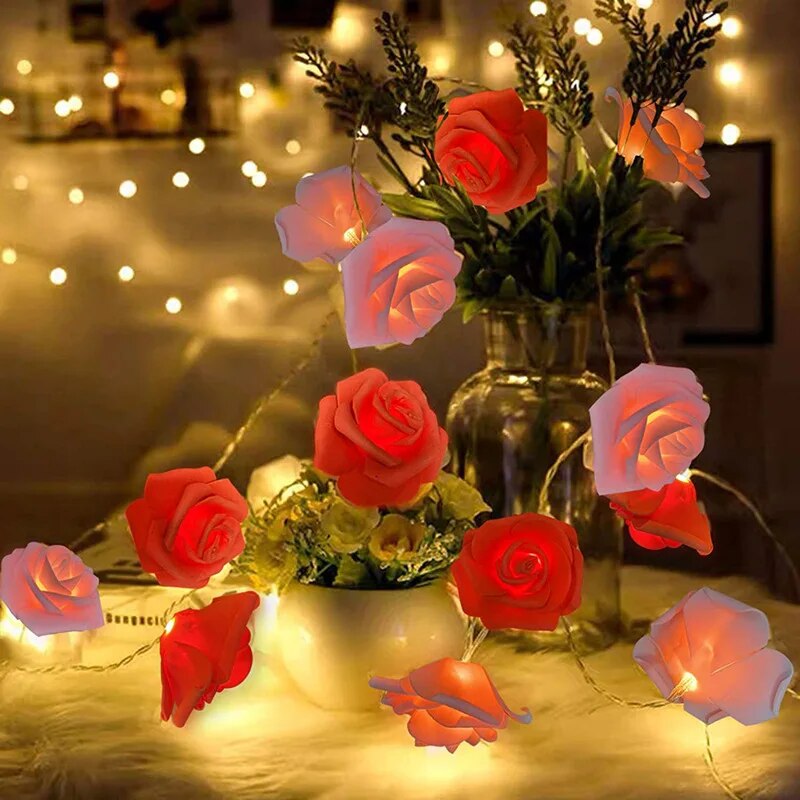 3m LED Rose String Lights for Wedding Lighting Heart