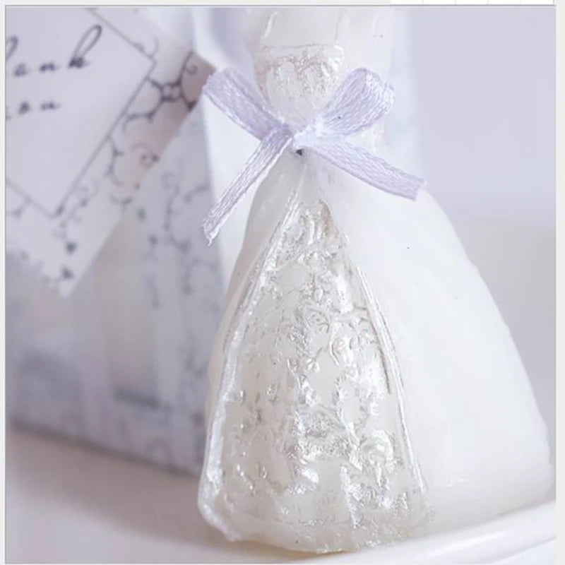 20pcs/lot Wedding Bride Dress Candle Favor Wedding Gifts for Guests