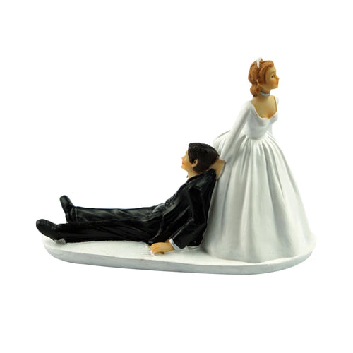 Cake Toppers Dolls Bride and Groom Figurines Funny Wedding Cake