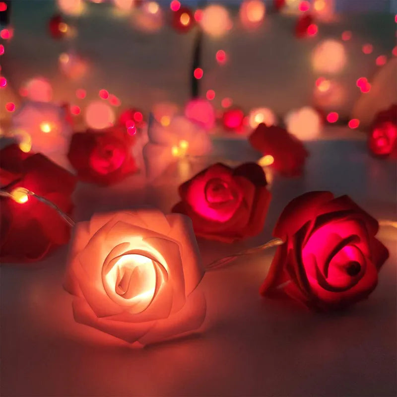 3m LED Rose String Lights for Wedding Lighting Heart