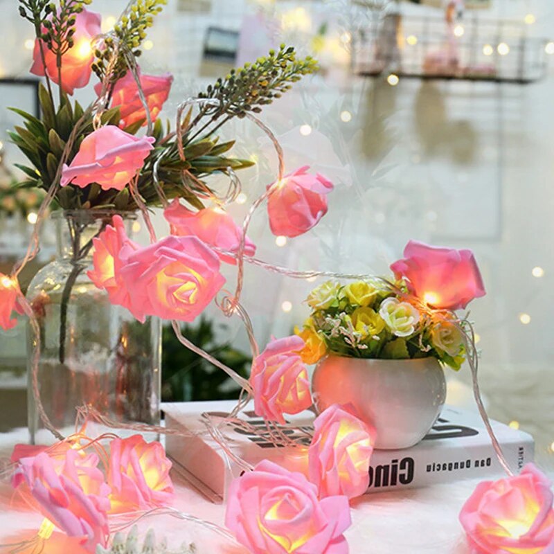 3m LED Rose String Lights for Wedding Lighting Heart