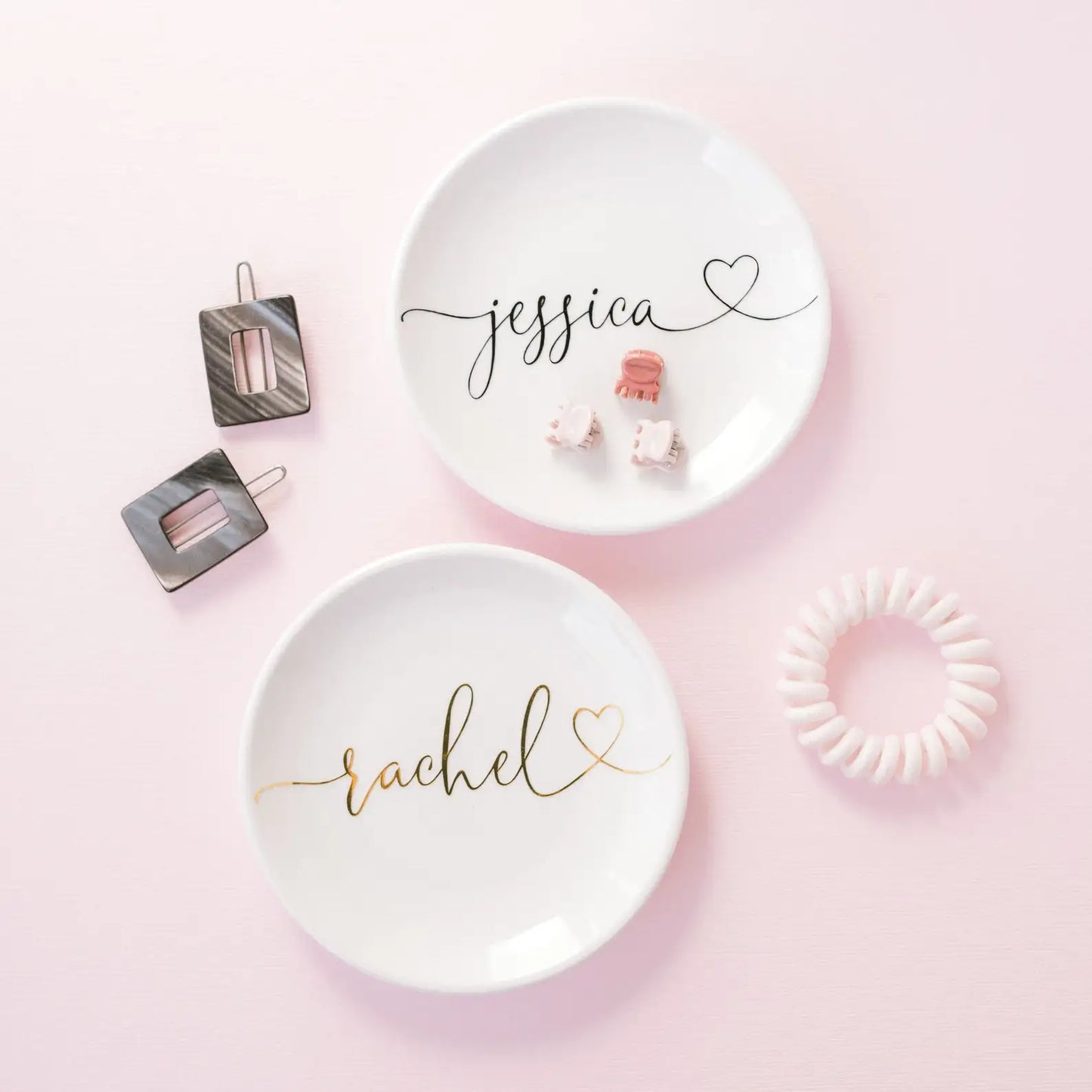 Personalized Ceramic Jewelry Trinket Dish Ring Earrings Storage Plates