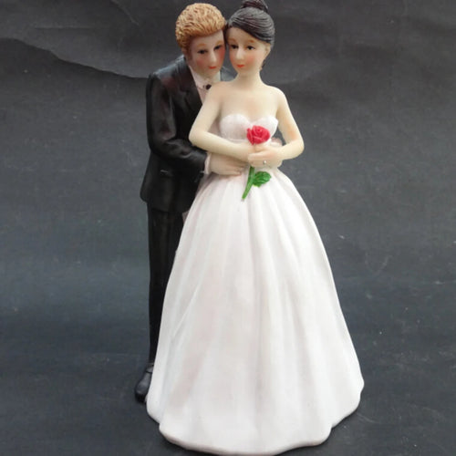 Cake Toppers Dolls Bride and Groom Figurines Funny Wedding Cake