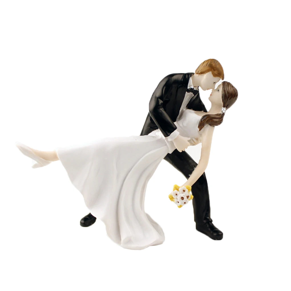 Cake Toppers Dolls Bride and Groom Figurines Funny Wedding Cake