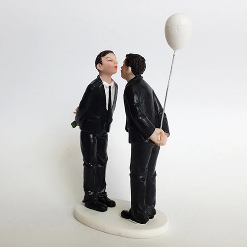 Cake Toppers Dolls Bride and Groom Figurines Funny Wedding Cake