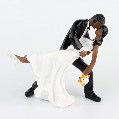 Cake Toppers Dolls Bride and Groom Figurines Funny Wedding Cake