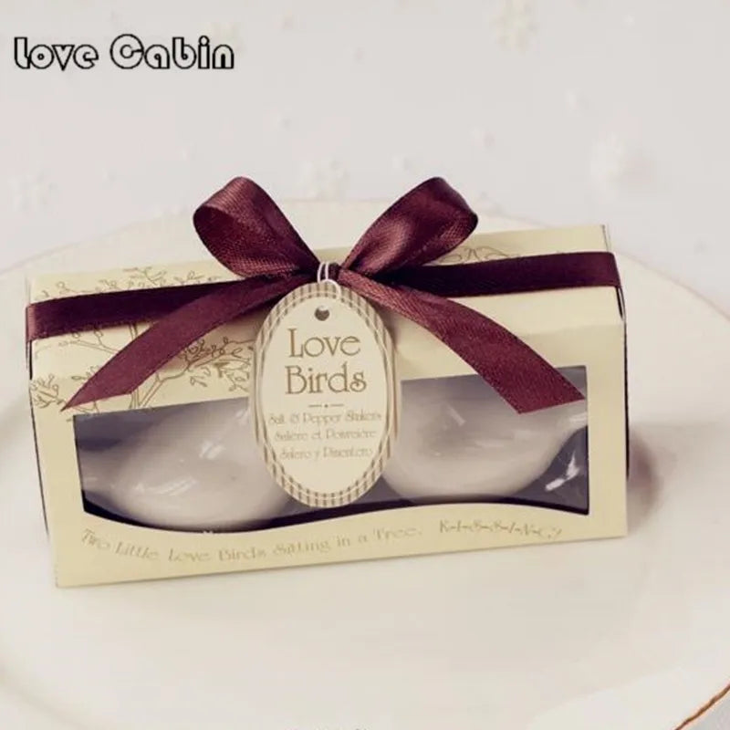 50pcs/lot(25boxes) Perfect little Wedding gift for guests Love birds