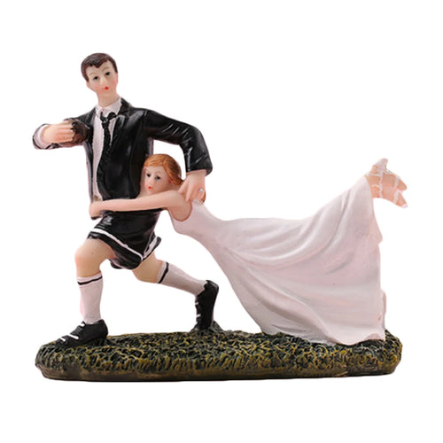 Cake Toppers Dolls Bride and Groom Figurines Funny Wedding Cake