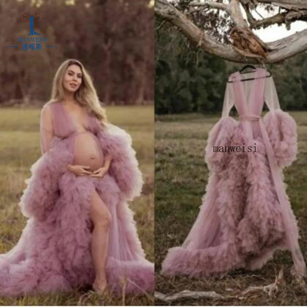 Maternity Robes Wedding Shawl Pregnant Women Tulle