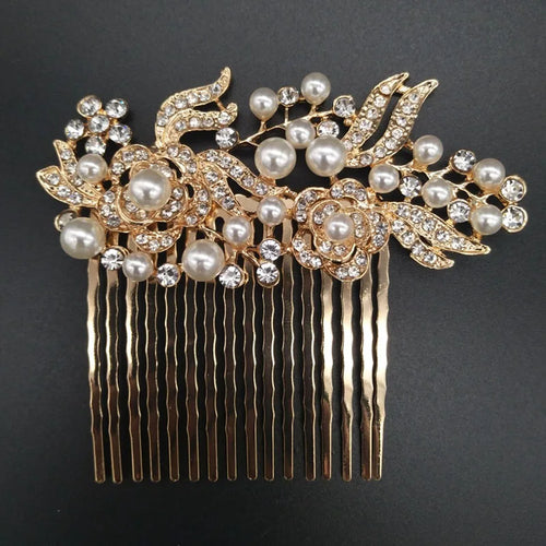 BLIJERY Trendy Bridal Hair Accessories Silver Color Rhinestone Crystal