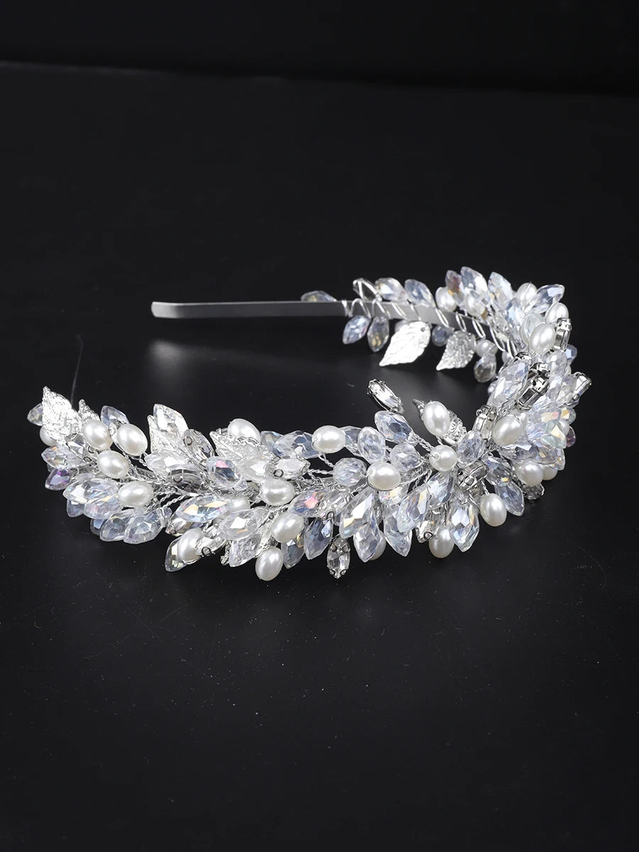 Bridal Headband Crystal Rhinestones Beads