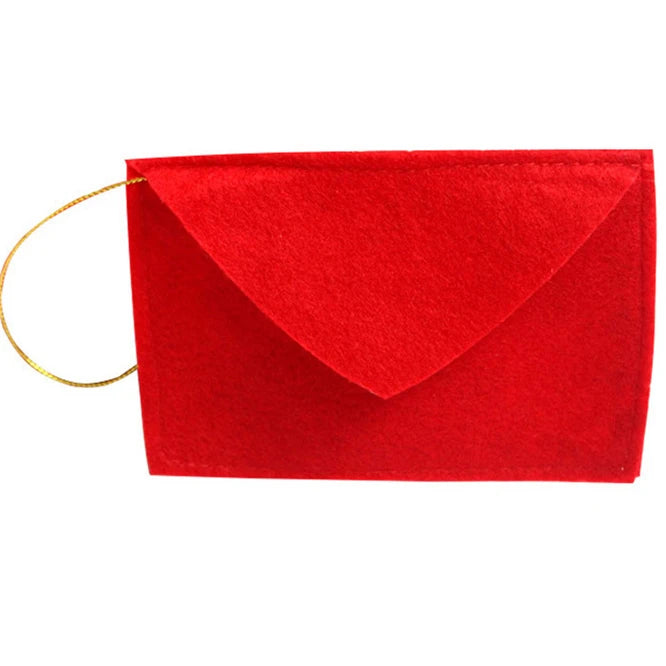 10 pieces Fabric Envelope Shape Christmas Favor Candy Bag