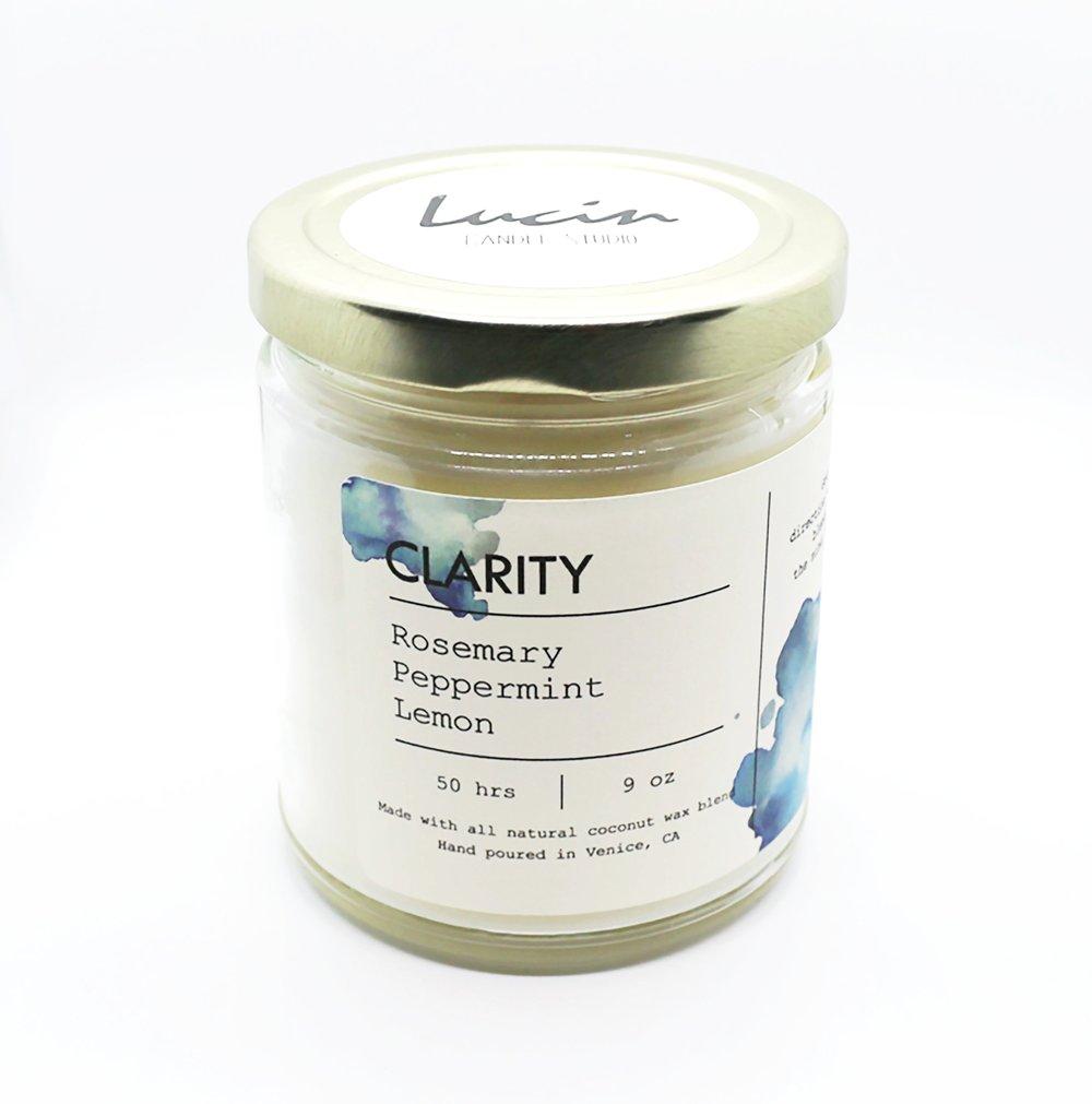 Clarity Candle - Rosemary, Peppermint and Lemon Scent