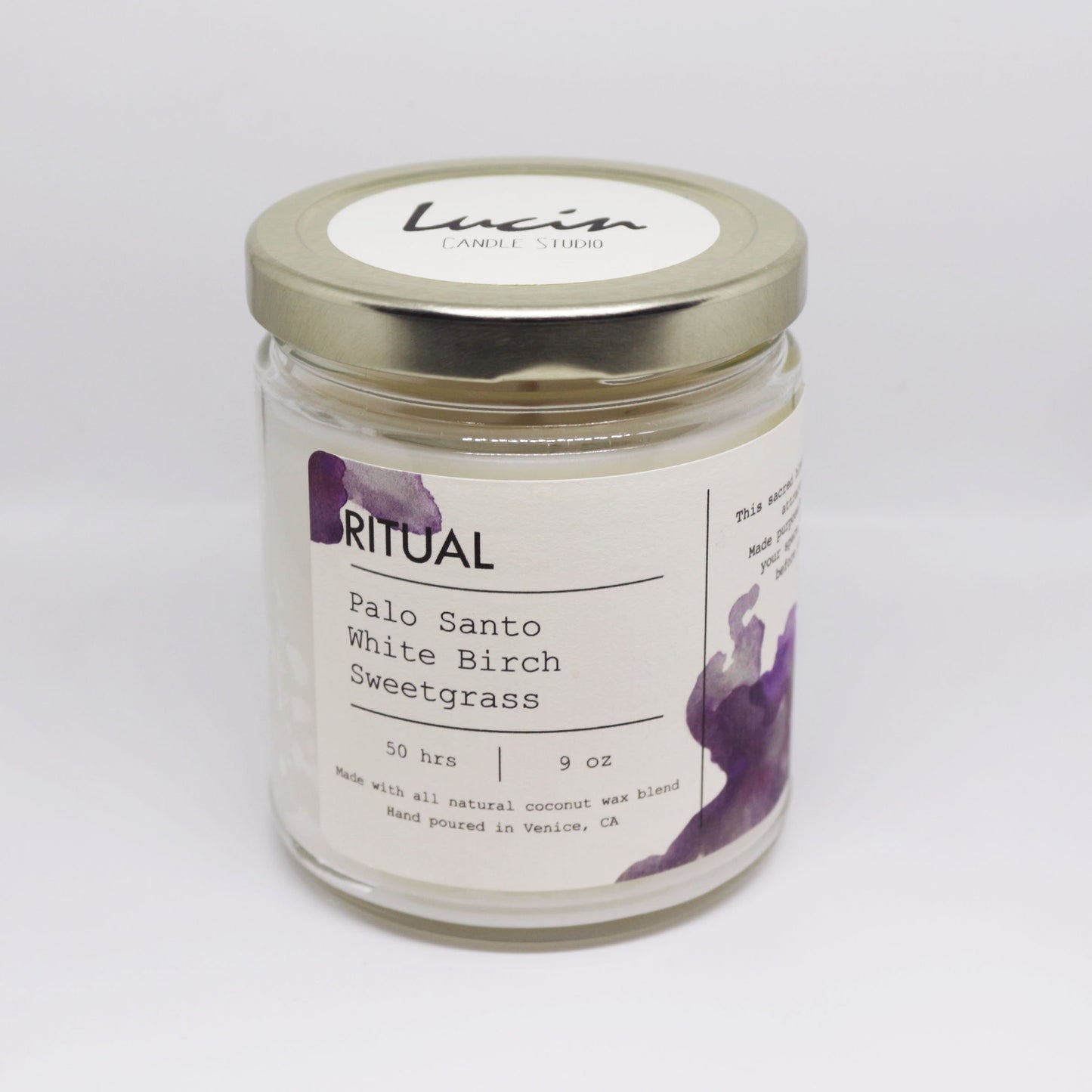 Ritual Candle Palo Santo, White Birch, and Sweetgrass Scents