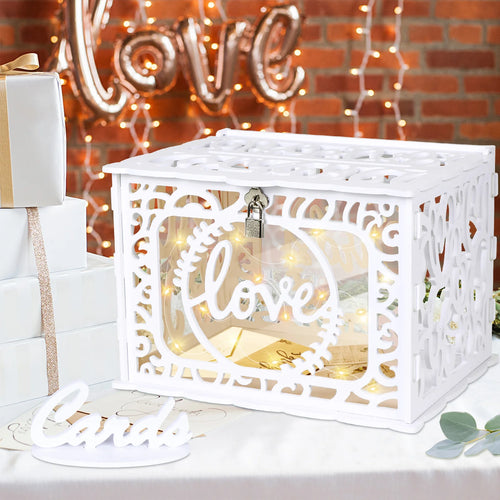 Our Wedding Card Box with Lock Card