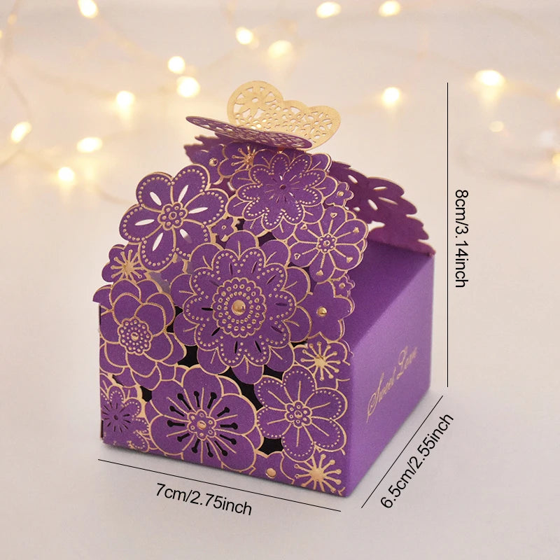 10 or 20 Pcs Butterfly Wedding Favors Candy Boxes Chocolate Gift Packaging