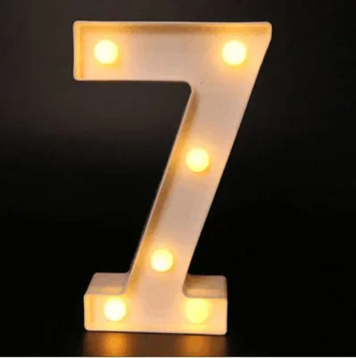 Alphabet Letter LED Lights Luminous Number Lamp Decor