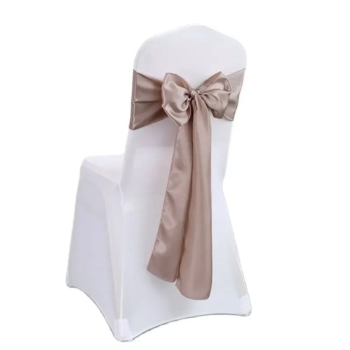 10/50pcs Satin Chair Bow Sashes Wedding Chair Knot Ribbon