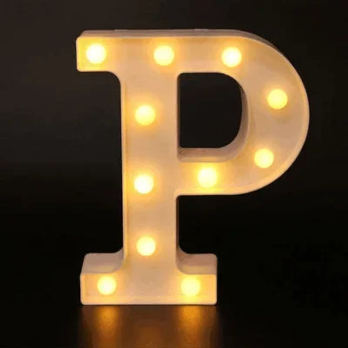 Alphabet Letter LED Lights Luminous Number Lamp Decor