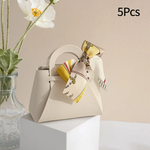 5 or 10pcs Faux Leather Wedding Gifts Mini Bag for Guest Souvenirs