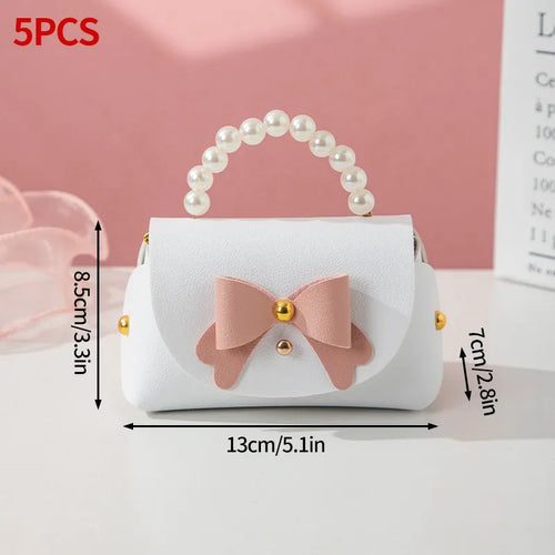 5 or 10pcs Faux Leather Wedding Gifts Mini Bag for Guest Souvenirs