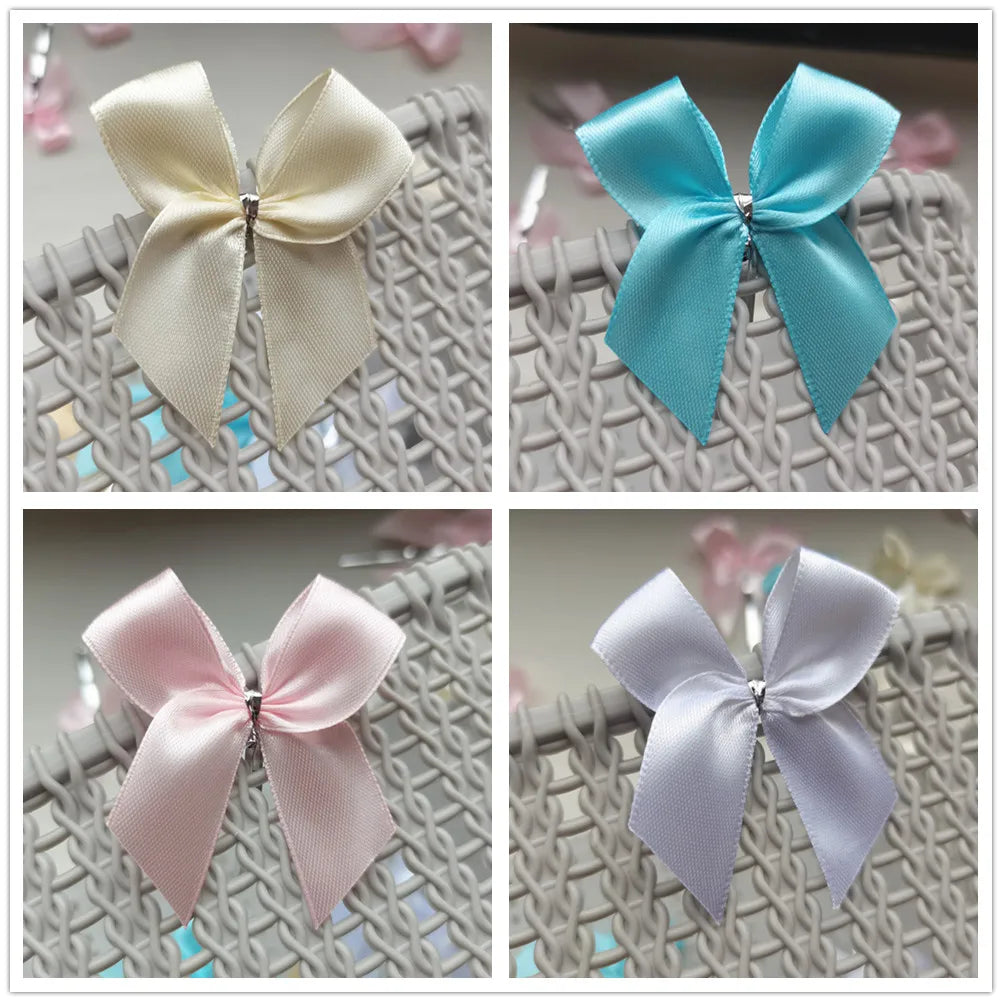 50 pieces 6cm Satin Ribbon Bows For Crafts Gift Knot Packaging Party