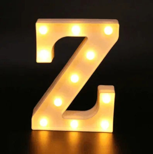 Alphabet Letter LED Lights Luminous Number Lamp Decor