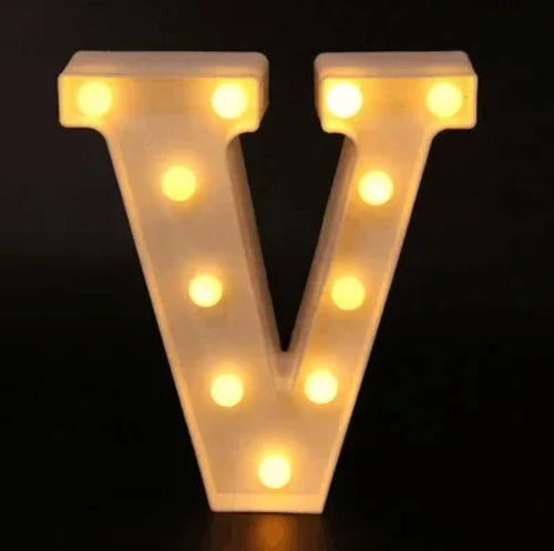 Alphabet Letter LED Lights Luminous Number Lamp Decor