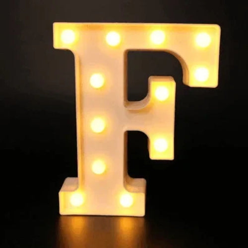 Alphabet Letter LED Lights Luminous Number Lamp Decor