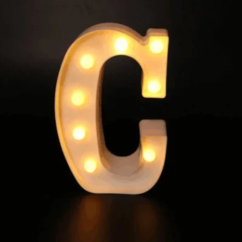 Alphabet Letter LED Lights Luminous Number Lamp Decor