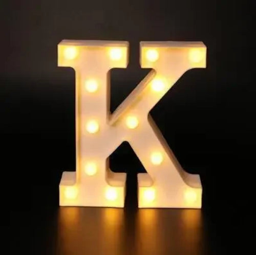 Alphabet Letter LED Lights Luminous Number Lamp Decor