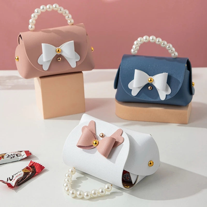 5 or 10pcs Faux Leather Wedding Gifts Mini Bag for Guest Souvenirs