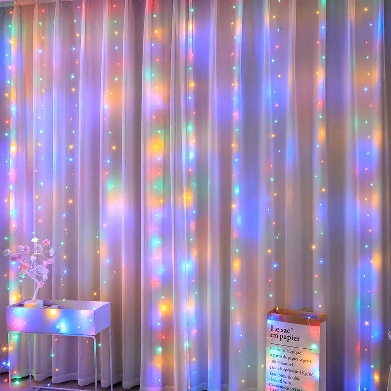 LED Curtain Garland Fairy Lights USB with Remote control 8 Modes New