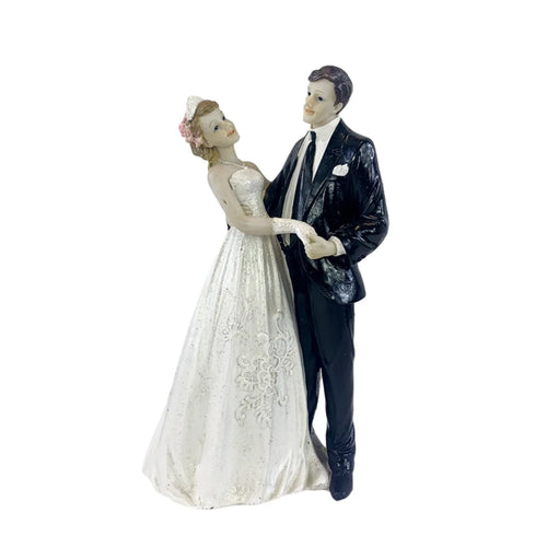 Cake Toppers Dolls Bride and Groom Figurines Funny Wedding Cake