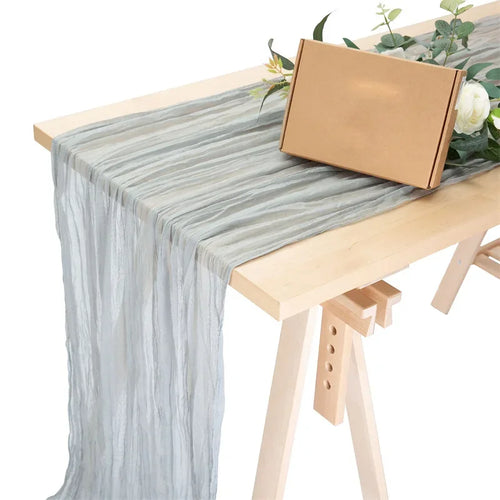 10pcs/set Cheese Cloth Gauze Table Runner Rustic Wedding Table Decor