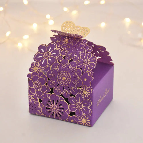 10 or 20 Pcs Butterfly Wedding Favors Candy Boxes Chocolate Gift Packaging