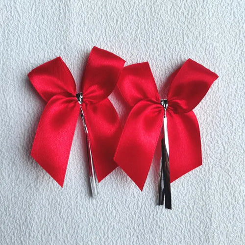 50 pieces 6cm Satin Ribbon Bows For Crafts Gift Knot Packaging Party