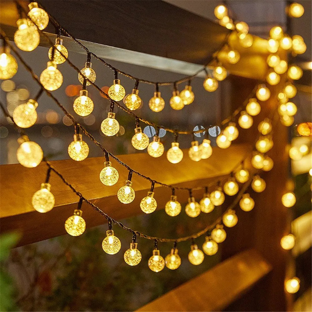 LED String Light Solar Fairy Lights 5m 20LED Warm Light Waterproof