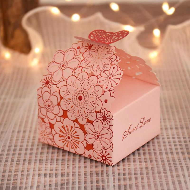 10 or 20 Pcs Butterfly Wedding Favors Candy Boxes Chocolate Gift Packaging