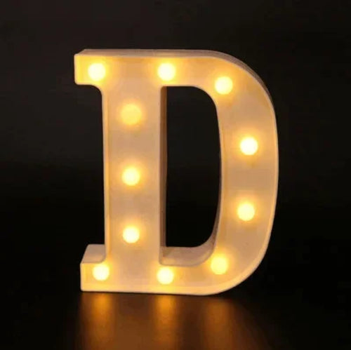 Alphabet Letter LED Lights Luminous Number Lamp Decor