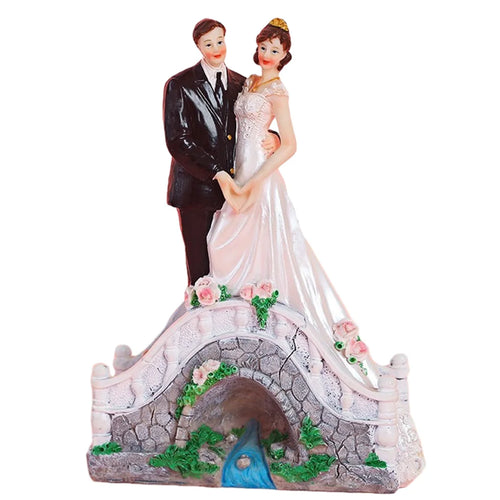 Cake Toppers Dolls Bride and Groom Figurines Funny Wedding Cake